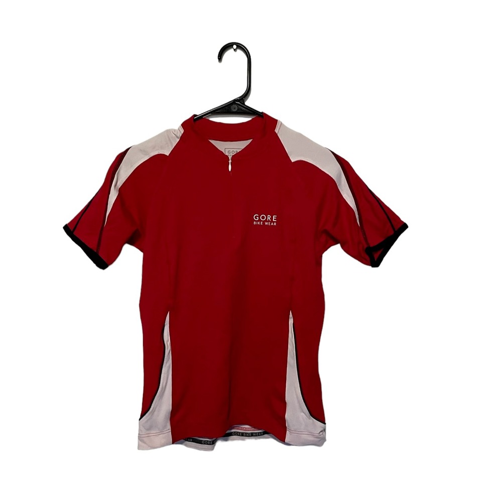 Gore Bike Wear Cycling Jersey Womens Small Red 1/4 Zip Short Sleeve Bicycle